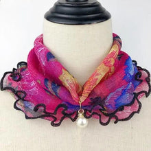 将图片加载到图库查看器，Neck Collars Fashion Scarves for Women And Girls Print Satin Silk Scarf Female Bandana Head Bib Scarfs For Ladies
