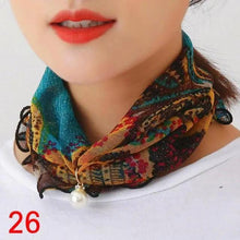 将图片加载到图库查看器，Neck Collars Fashion Scarves for Women And Girls Print Satin Silk Scarf Female Bandana Head Bib Scarfs For Ladies
