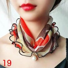 将图片加载到图库查看器，Neck Collars Fashion Scarves for Women And Girls Print Satin Silk Scarf Female Bandana Head Bib Scarfs For Ladies
