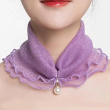 将图片加载到图库查看器，Neck Collars Fashion Scarves for Women And Girls Print Satin Silk Scarf Female Bandana Head Bib Scarfs For Ladies
