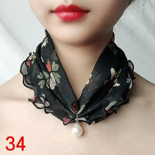 将图片加载到图库查看器，Neck Collars Fashion Scarves for Women And Girls Print Satin Silk Scarf Female Bandana Head Bib Scarfs For Ladies
