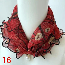 将图片加载到图库查看器，Neck Collars Fashion Scarves for Women And Girls Print Satin Silk Scarf Female Bandana Head Bib Scarfs For Ladies
