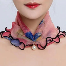 将图片加载到图库查看器，Neck Collars Fashion Scarves for Women And Girls Print Satin Silk Scarf Female Bandana Head Bib Scarfs For Ladies
