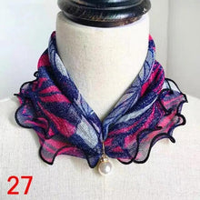 将图片加载到图库查看器，Neck Collars Fashion Scarves for Women And Girls Print Satin Silk Scarf Female Bandana Head Bib Scarfs For Ladies
