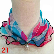 将图片加载到图库查看器，Neck Collars Fashion Scarves for Women And Girls Print Satin Silk Scarf Female Bandana Head Bib Scarfs For Ladies
