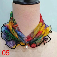 将图片加载到图库查看器，Neck Collars Fashion Scarves for Women And Girls Print Satin Silk Scarf Female Bandana Head Bib Scarfs For Ladies

