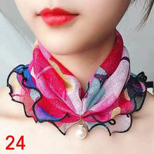 将图片加载到图库查看器，Neck Collars Fashion Scarves for Women And Girls Print Satin Silk Scarf Female Bandana Head Bib Scarfs For Ladies
