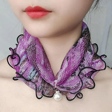 将图片加载到图库查看器，Neck Collars Fashion Scarves for Women And Girls Print Satin Silk Scarf Female Bandana Head Bib Scarfs For Ladies

