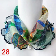 将图片加载到图库查看器，Neck Collars Fashion Scarves for Women And Girls Print Satin Silk Scarf Female Bandana Head Bib Scarfs For Ladies
