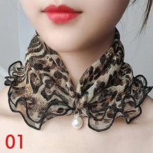 将图片加载到图库查看器，Neck Collars Fashion Scarves for Women And Girls Print Satin Silk Scarf Female Bandana Head Bib Scarfs For Ladies

