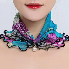 将图片加载到图库查看器，Neck Collars Fashion Scarves for Women And Girls Print Satin Silk Scarf Female Bandana Head Bib Scarfs For Ladies
