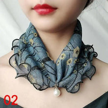 将图片加载到图库查看器，Neck Collars Fashion Scarves for Women And Girls Print Satin Silk Scarf Female Bandana Head Bib Scarfs For Ladies
