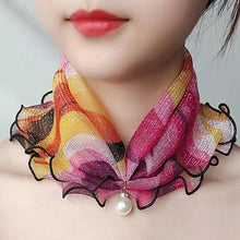 将图片加载到图库查看器，Neck Collars Fashion Scarves for Women And Girls Print Satin Silk Scarf Female Bandana Head Bib Scarfs For Ladies
