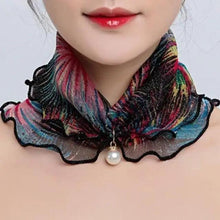将图片加载到图库查看器，Neck Collars Fashion Scarves for Women And Girls Print Satin Silk Scarf Female Bandana Head Bib Scarfs For Ladies

