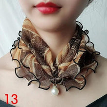 将图片加载到图库查看器，Neck Collars Fashion Scarves for Women And Girls Print Satin Silk Scarf Female Bandana Head Bib Scarfs For Ladies
