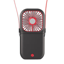 将图片加载到图库查看器，Neck Hanging Fan Ventilator Foldable USB Adjustable Rechargeable Cooling Mute Power Bank Handheld Portable Desk Fan Portable Fan Portable Mini Fan USB Rechargeable with Power Bank Handheld Fan Desk Adjustable Fan Air Cooler Home Office Outdoor Travel
