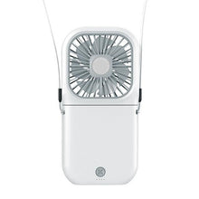 将图片加载到图库查看器，Neck Hanging Fan Ventilator Foldable USB Adjustable Rechargeable Cooling Mute Power Bank Handheld Portable Desk Fan Portable Fan Portable Mini Fan USB Rechargeable with Power Bank Handheld Fan Desk Adjustable Fan Air Cooler Home Office Outdoor Travel
