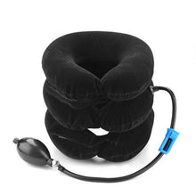 Load image into Gallery viewer, Neck Pillow Home Office Travel Pillow 3-layered Air Inflatable Vertebra Auxiliary Tools Neck Support Assistant Pillow Air Adjustable and Inflatable Neck Pillow Comfort Neck Travel Pillow Airplane Pillow Cervical Neck Pillow for Kids Adults
