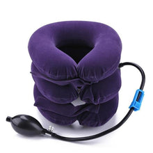 Load image into Gallery viewer, Neck Pillow Home Office Travel Pillow 3-layered Air Inflatable Vertebra Auxiliary Tools Neck Support Assistant Pillow Air Adjustable and Inflatable Neck Pillow Comfort Neck Travel Pillow Airplane Pillow Cervical Neck Pillow for Kids Adults
