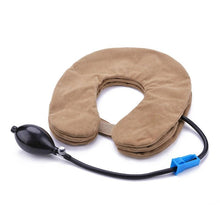 Load image into Gallery viewer, Neck Pillow Home Office Travel Pillow 3-layered Air Inflatable Vertebra Auxiliary Tools Neck Support Assistant Pillow Air Adjustable and Inflatable Neck Pillow Comfort Neck Travel Pillow Airplane Pillow Cervical Neck Pillow for Kids Adults

