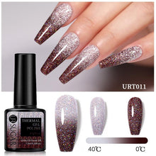 将图片加载到图库查看器，New 2022 Pink Blue Gel Nail Polish UV Color Changing Elegant Luxury Glossy Nail Design For Womens
