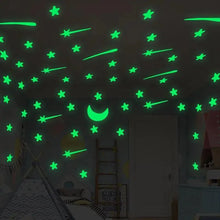 Load image into Gallery viewer, New Amazing Luminous Moon and Stars Wall Stickers for Kids Room Baby Nursery Home Decoration Wall Decals Glow in the Dark Bedroom Ceiling
