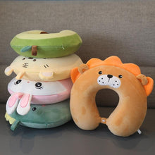 将图片加载到图库查看器，New Animal Memory Cotton U-shaped Pillow Car Neck Pillow Noon Rest Pillow Plane Travel PillowKids Neck  Travel Pillows Cute U-Shaped Animal Pillow for Cars Planes Boys Girls Child Gift Ideas
