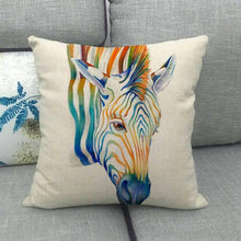 Load image into Gallery viewer, New Animal Pattern Pillow Cover Simple Wind Pillow Set Art Home Decorative Throw Pillow Cover Horse Cotton Linen Cushion for Couch Sofa Bedroom Livingroom Kitchen Car Restoring Ancient Ways Horse Head Decorative Cushion Covers 45x45CM
