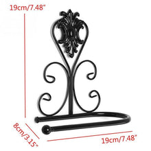 Load image into Gallery viewer, New Arrival Classic Bathroom accessories Vintage Iron Toilet Paper Towel Roll Holder Bathroom Wall Mount Rack Toilet Paper Roll Holder Cast Iron Wall Mounted Toilet Tissue Holder  European Victorian Design
