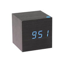 将图片加载到图库查看器，New Arrival Wooden LED Alarm Clocks Temperature Electronic Clock Digital Alarm Clock with Wooden Electronic LED Time Display 3 Dual Plus Alarm Cubic Small Mini Wood Made Electric Sounds Control Digital LED Display Desktop Calendar Table clock
