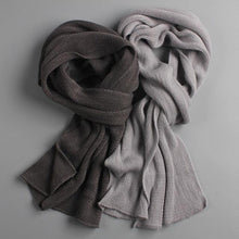 将图片加载到图库查看器，NEW Arrived Men's Fashion Winter Soft Long Thick Warm Scarf Lightweight Knit Spring Unisex Soft Scarves Size Elegant Male Cashmere Neckerchief Warmer Scarves For Men Women
