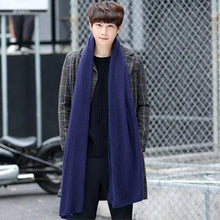 将图片加载到图库查看器，NEW Arrived Men's Fashion Winter Soft Long Thick Warm Scarf Lightweight Knit Spring Unisex Soft Scarves Size Elegant Male Cashmere Neckerchief Warmer Scarves For Men Women
