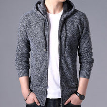 将图片加载到图库查看器，New Autumn Winter Jacket Men Warm Casual Slim Fit Fleece Jacket Elegant Jackets For Men Warm Soft Sweater Solid Jackets Casual Business Men Clothing Lightweight Hooded Jackets
