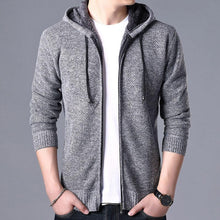 将图片加载到图库查看器，New Autumn Winter Jacket Men Warm Casual Slim Fit Fleece Jacket Elegant Jackets For Men Warm Soft Sweater Solid Jackets Casual Business Men Clothing Lightweight Hooded Jackets
