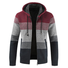 将图片加载到图库查看器，New Autumn Winter Jacket Men Warm Casual Slim Fit Fleece Jacket Elegant Jackets For Men Warm Soft Sweater Solid Jackets Casual Business Men Clothing Lightweight Hooded Jackets
