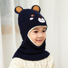 将图片加载到图库查看器，New Baby Girl Winter Hat Warm Bear Skellies Beanies Knitted Cap Kids Balaclava Mask Hats Gorgas Toddler Winter Hat, Baby Winter Hat, Fleece Lined Girls Boys Winter Hat  Kids Winter Hat Scarf Earflap Hood Skull Caps
