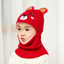 将图片加载到图库查看器，New Baby Girl Winter Hat Warm Bear Skellies Beanies Knitted Cap Kids Balaclava Mask Hats Gorgas Toddler Winter Hat, Baby Winter Hat, Fleece Lined Girls Boys Winter Hat  Kids Winter Hat Scarf Earflap Hood Skull Caps
