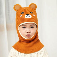 将图片加载到图库查看器，New Baby Girl Winter Hat Warm Bear Skellies Beanies Knitted Cap Kids Balaclava Mask Hats Gorgas Toddler Winter Hat, Baby Winter Hat, Fleece Lined Girls Boys Winter Hat  Kids Winter Hat Scarf Earflap Hood Skull Caps
