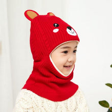 将图片加载到图库查看器，New Baby Girl Winter Hat Warm Bear Skellies Beanies Knitted Cap Kids Balaclava Mask Hats Gorgas Toddler Winter Hat, Baby Winter Hat, Fleece Lined Girls Boys Winter Hat  Kids Winter Hat Scarf Earflap Hood Skull Caps
