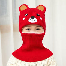 将图片加载到图库查看器，New Baby Girl Winter Hat Warm Bear Skellies Beanies Knitted Cap Kids Balaclava Mask Hats Gorgas Toddler Winter Hat, Baby Winter Hat, Fleece Lined Girls Boys Winter Hat  Kids Winter Hat Scarf Earflap Hood Skull Caps
