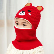 将图片加载到图库查看器，New Baby Girl Winter Hat Warm Bear Skellies Beanies Knitted Cap Kids Balaclava Mask Hats Gorgas Toddler Winter Hat, Baby Winter Hat, Fleece Lined Girls Boys Winter Hat  Kids Winter Hat Scarf Earflap Hood Skull Caps
