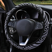 将图片加载到图库查看器，New Baja Blanket Car Steering Wheel Cover Linen Universal Elastic Flax Stripe Cool Interior Car Steering Wheel Cover Ethnic Style Car Accessories Steering Wheel Covers with Cloth for Women Breathable Anti Skid Better Grips Steering Wheel Cover Women
