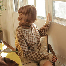 将图片加载到图库查看器，New Balaclava Party Mask Hat Caps For Skiing Bicycle Cycling Outdoor Unisex Keep Warm Sports Beanies Knitted Headgear Face Hooded Cowl Neckerchief with Drawstring Soft Balaclava Pullover Knitted Beanie for Adults Men Women Ski Caps
