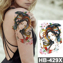 将图片加载到图库查看器，New Big Butterfly Waterproof Temporary Sticker Tattoo Elegant Black Colorful Tattoos Rose For Women Men
