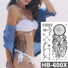 将图片加载到图库查看器，New Big Butterfly Waterproof Temporary Sticker Tattoo Elegant Black Colorful Tattoos Rose For Women Men
