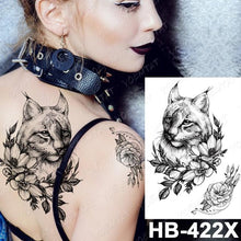将图片加载到图库查看器，New Big Butterfly Waterproof Temporary Sticker Tattoo Elegant Black Colorful Tattoos Rose For Women Men
