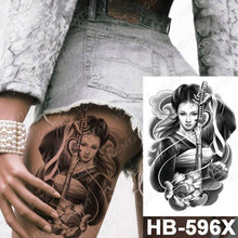 将图片加载到图库查看器，New Big Butterfly Waterproof Temporary Sticker Tattoo Elegant Black Colorful Tattoos Rose For Women Men

