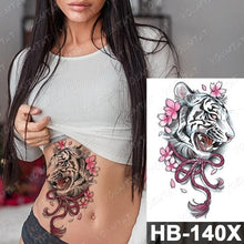 将图片加载到图库查看器，New Big Butterfly Waterproof Temporary Sticker Tattoo Elegant Black Colorful Tattoos Rose For Women Men
