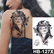 将图片加载到图库查看器，New Big Butterfly Waterproof Temporary Sticker Tattoo Elegant Black Colorful Tattoos Rose For Women Men
