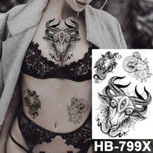 将图片加载到图库查看器，New Big Butterfly Waterproof Temporary Sticker Tattoo Elegant Black Colorful Tattoos Rose For Women Men
